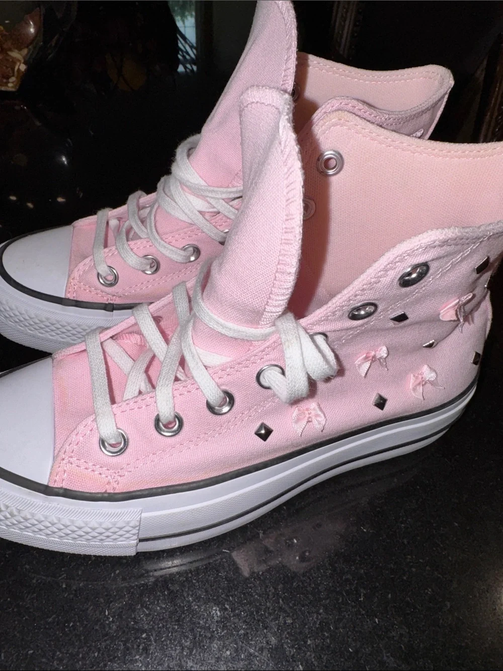 Converse Women's Chuck Taylor All-Star Lift Platform Archive Stars Shoes - Picture 9 of 11
